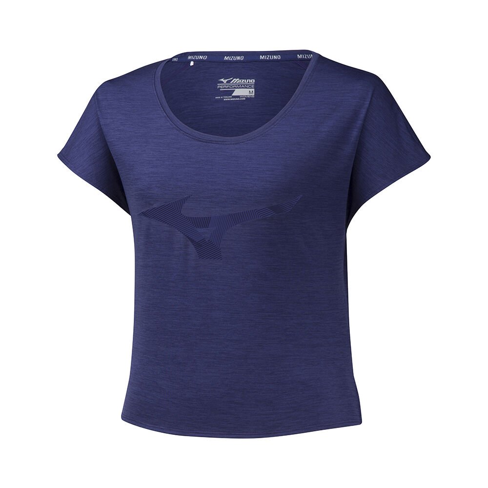 Women's Mizuno T-Shirts Peacock Impulse Core RB Apparel - J2GA973312